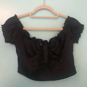 Satin Crop Top